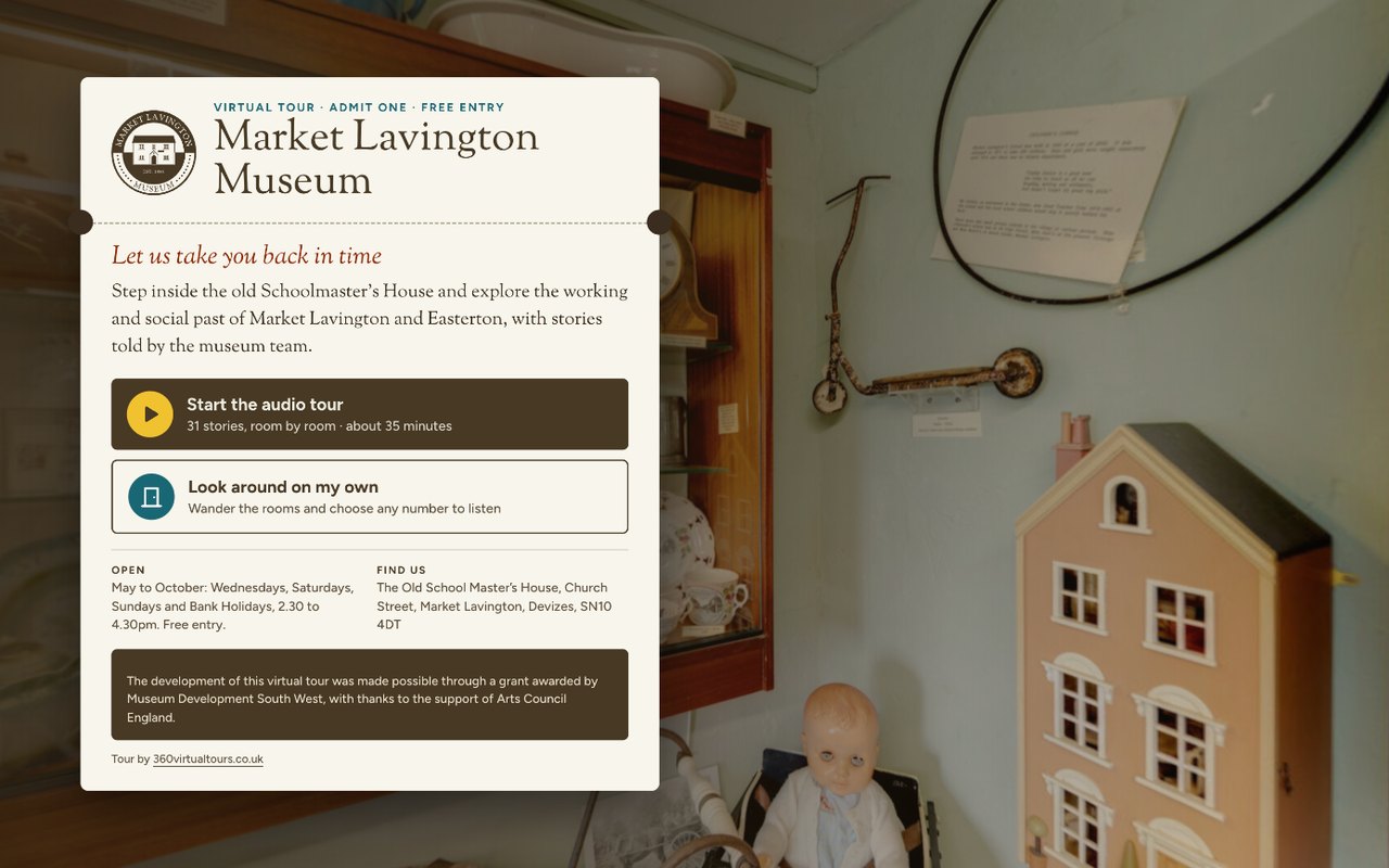 Market Lavington Museum virtual tour interface