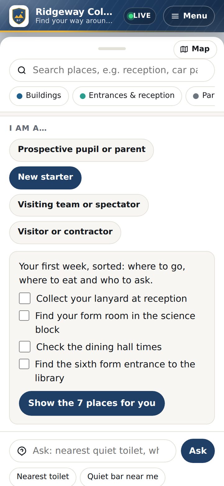 Signposted on a phone